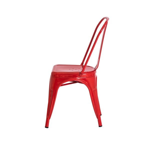 Kit 4 Cadeiras Tolix Iron Design Vermelha - 4