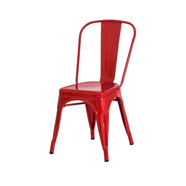 Kit 4 Cadeiras Tolix Iron Design Vermelha - 2