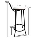 Ver imagem 4 de Banqueta Drink New de Metal Estofada Assento Branco para Cozinha Lanchonete Restaurante