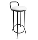 Ver imagem 3 de Banqueta Drink New de Metal Estofada Assento Branco para Cozinha Lanchonete Restaurante