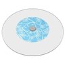 Prato Giratório de Mesa 110 cm em Vidro Temperado 6mm - Cor Azul Claro Floral - 1