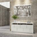 Ver imagem 1 de Buffet Balcão Quadriculado 3d 2 Portas 2 Gavetas 178cm