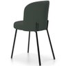 Kit 3 Cadeiras Sala de Jantar Estofada Gavi L02 Linho Verde Musgo - Lyam Decor - 4