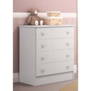 Ver imagem 3 de Jogo de Quarto Infantil Doce Sonho - Berço Meu Soninho, Cômoda, Armário / Branco - FdECOR