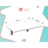 Mesa de Parede Dobrável 70x46cm - Cor Coral - 4
