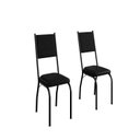 Ver imagem 1 de Kit 2 Cadeiras para Sala de Jantar Bari Preto