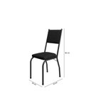 Ver imagem 3 de Kit 2 Cadeiras para Sala de Jantar Bari Preto