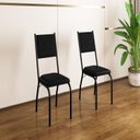 Ver imagem 2 de Kit 2 Cadeiras para Sala de Jantar Bari Preto