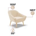 Ver imagem 3 de Poltrona Giovana Suede Bege Natural