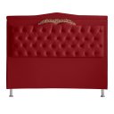 Ver imagem 1 de Cabeceira de Cama Box Helena Casal 140 Cm Capitonê Retro Botão Encapados Suede Vermelho Eli Móveis