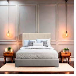 Cabeceira Casal Queen Cama Box Estofada Camille 160 Cm Veludo - 2