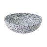 Cuba de Apoio Banheiro Lavabo Decorada Branca Azul 41x16cm - 1