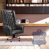 Cadeira de Escritório Giratória Presidente Chesterfield Via Encanto em Couro Legítimo Preta - 1