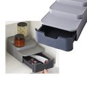 Ver imagem 1 de Organizador Armario Gaveteiro 3 andares Porta Condimentos Temperos Organizaçao Cozinha Casa