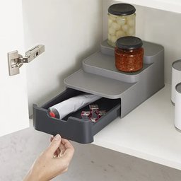 Organizador Armario Gaveteiro 3 andares Porta Condimentos Temperos Organizaçao Cozinha Casa - 5