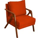 Ver imagem 1 de Poltrona Decorativa para Sala Recepção Consultório Reforçada em Madeira Maciça Shine Suede