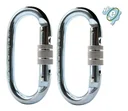 Ver imagem 3 de 02 Mosquetão Oval Aço Trava Rosca 25KN Nbr Ce En U