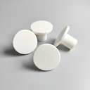 Ver imagem 1 de Cabideiro Branco de Parede 4 Ganchos Organizador Minimalista 5cm