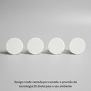 Ver imagem 2 de Cabideiro Branco de Parede 4 Ganchos Organizador Minimalista 5cm