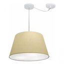 Ver imagem 3 de Lustre Pendente Cone com Desvio Md-4279 Cúpula 21/30x40cm Algodão Crú - Bivolt