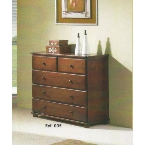 Comoda Torneado Russa 5 Gavetas Madeira Maciça 035