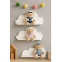 Ver imagem 3 de Prateleira Infantil Mdf Nuvem para Livros Quarto Infantil Cantinho da Leitura Parede Organização