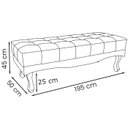 Ver imagem 4 de Puff Recamier Retro Vic 195cm Suede 1104 Ezz