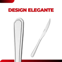 Ver imagem 5 de Kit 12 Facas Mesa Inox Line Continental Restaurante Metal