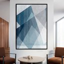 Ver imagem 1 de Quadro Decorativo Elementos Geométricos em Moldura Caixa Tacolado Moldura Trad 1cm Madeira Escura Se