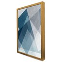 Ver imagem 5 de Quadro Decorativo Elementos Geométricos em Moldura Caixa Tacolado Moldura Trad 1cm Madeira Escura Se