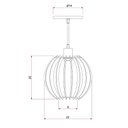 Ver imagem 3 de Luminária Pendente Andrômeda D22 Cm Wood Filetes Cobre