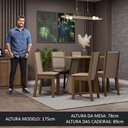 Ver imagem 6 de Conjunto Sala de Jantar Mesa Tampo de Madeira 6 Cadeiras Rustic/crema/bege Wendy Madesa