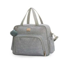 Kit bolsa Maternidade Barcelona 6 Peças Cinza - Hug - Cinza - 5