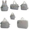 Kit bolsa Maternidade Barcelona 6 Peças Cinza - Hug - Cinza - 1