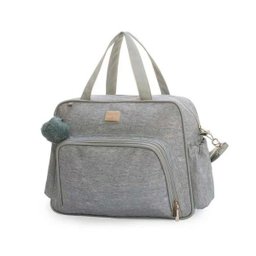 Kit Bolsa Maternidade Barcelona 2 Peças Cinza - Hug - Cinza - 3