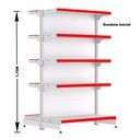 Ver imagem 2 de Gondola Centro 170 Fit Ate 6 Metros 2 Ponta Branco 70b Pe Vermelho