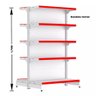 Gondola Centro 170 Fit Ate 6 Metros 2 Ponta Branco 70b Pe Vermelho - 2