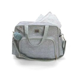Kit 3 Peças Bolsa Maternidade Barcelona Cinza - Hug - Cinza - 5