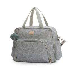 Kit 3 Peças Bolsa Maternidade Barcelona Cinza - Hug - Cinza - 3