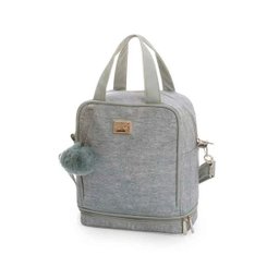 Kit 3 Peças Bolsa Maternidade Barcelona Cinza - Hug - Cinza - 2