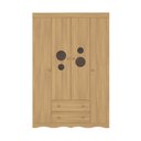Ver imagem 5 de Guarda-roupa Infantil 122cm com Vidro 4 Portas e 2 Gavetas Sonho Multimóveis Mp4473 Madeirado