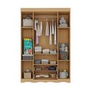 Ver imagem 4 de Guarda-roupa Infantil 122cm com Vidro 4 Portas e 2 Gavetas Sonho Multimóveis Mp4473 Madeirado