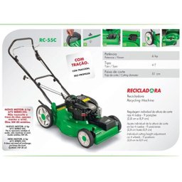 Cortador de Grama Gasolina 6Hp C/Tração Trapp Rc 55C - 2 Cortador de Grama Gasolina 6Hp C/Tração Trapp Rc 55C - 2
