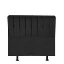 Ver imagem 1 de Cabeceira Estofada Kiara 100cm Solteiro Box Quarto Corino Preto - Gat Magazine
