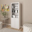 Ver imagem 1 de Armário Alto para Escritório 171,5x60cm com 2 Portas e 5 Prateleiras Branco