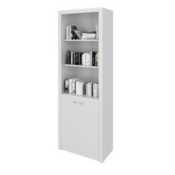 Armário Alto para Escritório 171,5x60cm com 2 Portas e 5 Prateleiras Branco - 3