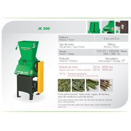 Picador De Palmas Elétrico Trifásico 2CV Trapp JK 500 - 2