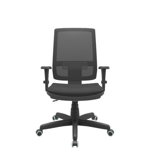 Cadeira Brizza 3d Pp Backplax Plaxmetal - Poliéster Preto