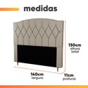 Ver imagem 4 de Cabeceira Estofada para Cama Box Casal Belize de 1,40m