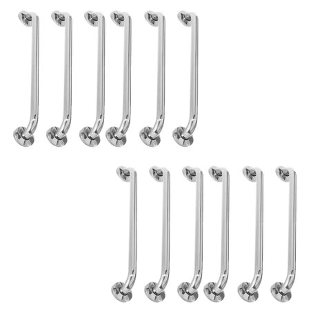Alça de Apoio Barra 40cm Inox Kit 12 Unidades Acessibilidade Idoso Deficiente Cadeirante Segurança B